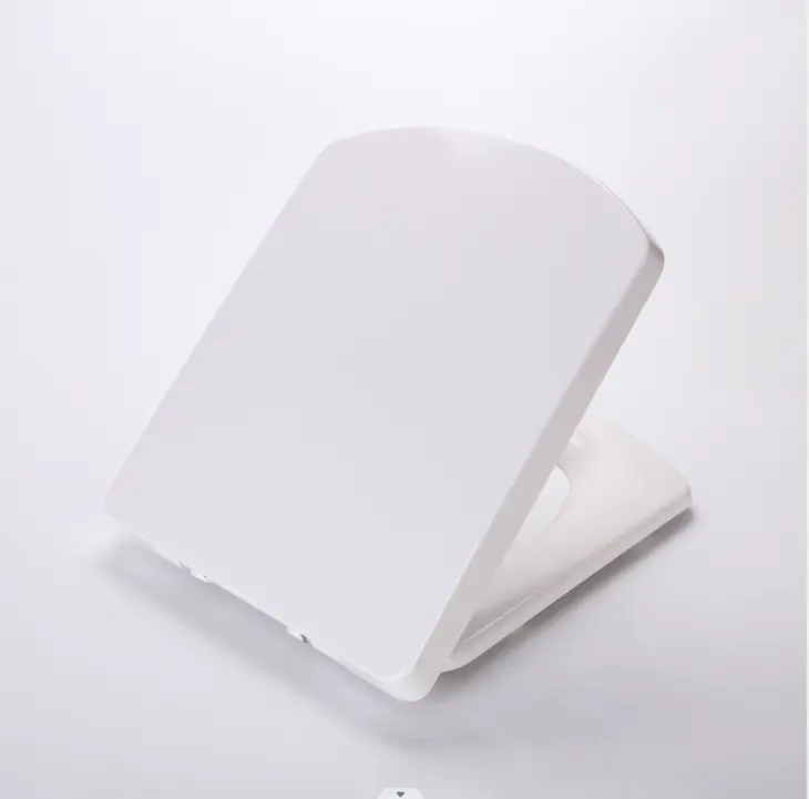 Tapa de asiento de inodoro de plástico, tapa de inodoro de Color blanco UF, cierre suave, AU502