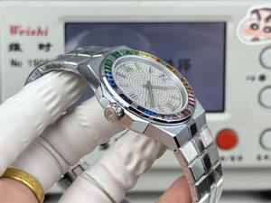 นาฬิกาดำน้ำสปอร์ตสแตนเลสสตีลอัตโนมัติคุณภาพสูง ดีไซน์แฟชั่น ทนทานต่อน้ำ 5 บาร์ พร้อมเข็มบอกเวลา - Product Image 5