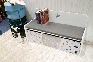 De la habitación de madera de muebles de los niños <span class=keywords><strong>taburete</strong></span> asiento cojín de banco <span class=keywords><strong>con</strong></span> almacenamiento - Product Image 4