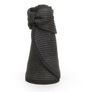 2025 Phụ Nữ Xách Tay Giấy Rơm Visor Cap Mặt Trời Bãi Biển Rộng vành Hat Airtop Visor Có Thể Gập Lại Mũ Rơm - Product Image 3