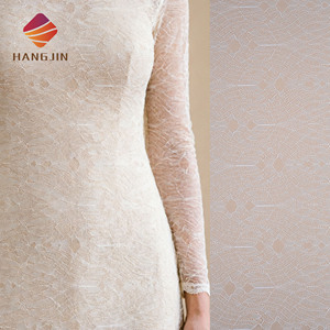 Nueva Tela <span class=keywords><strong>de</strong></span> <span class=keywords><strong>Encaje</strong></span> Chantilly Beige Blanco para Novia, Malla Transparente <span class=keywords><strong>de</strong></span> Nailon, <span class=keywords><strong>Encaje</strong></span> Francés Suave, Elegante e Intrincado para Vestido <span class=keywords><strong>de</strong></span> Novia - Product Image 1
