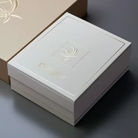Personnalisation en usine Parfum blanc exquis Flip-Top Box Exquisément conçu avec gaufrage et stratification mate