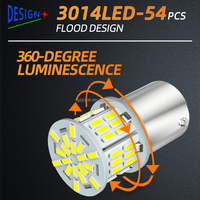 Ampoule LED de signalisation 1156 S25 BAU15S 12-24V 1157 3157 DRL Frein Blanc Rouge Ambre pour éclairage extérieur automobile