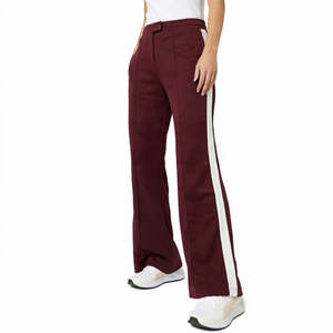 Vente en gros – Nouvelle collection automne décontractée pour femmes : Pantalon évasé à taille haute élastique, respirant, coupe régulière, double taille, jambe large, ODM - Product Image 1