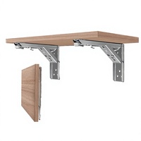 Support triangulaire en acier inoxydable WEKIS de 8 à 14 pouces pour table, banc, étagère pliante murale