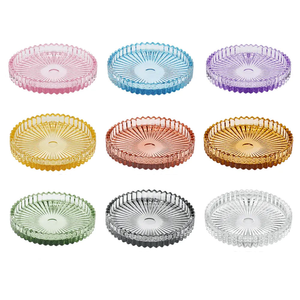 Цветной стеклянный подсвечник для столбовых свечей, подставка для свечей, рождественские украшения для обеденного стола - Product Image 2