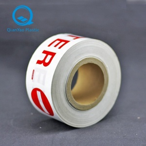 Tùy chỉnh in trắng đỏ nguy hiểm chướng ngại vật thận trọng an toàn PE phim cảnh báo Băng - Product Image 6