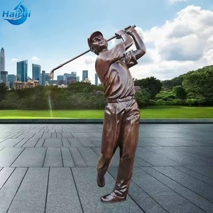Custom Outdoor Garden <b>Golf</b> <b>Club</b> Decor Life Size Bronze of Player Hairui232, Hairui232 High-quality Stainless Steel Ensures - Product Image 2