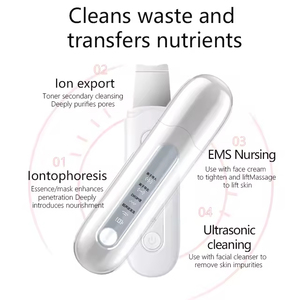 Handheld Sonic Skin <b>Scrubber</b> Pore Cleaner Blackhead Remover <b>Face</b> Spatula Deep Cleansing Dead Skin Brush - Product Image 3