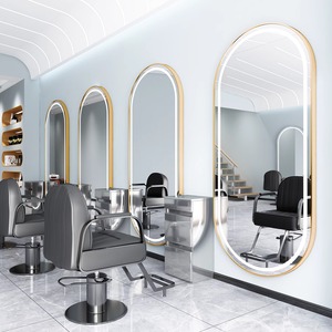 Miroir de salon de coiffure avec éclairage LED, style européen simple, mural, pour la coupe de cheveux - Product Image 6