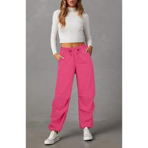 2025 femmes randonnée Parachute Y2K Cargo pantalon respirant taille élastique mode-enveloppé conception froissée pour les filles - Product Image 3
