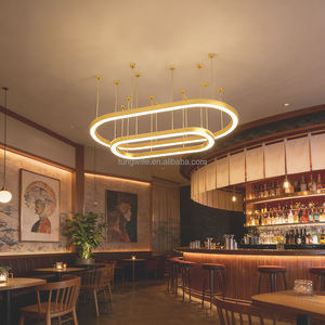 โคมไฟระย้าวงแหวน LED รุ่น TW5075C สีทอง ดีไซน์ทันสมัย สไตล์อินดัสเทรียล เหมาะสำหรับสำนักงาน ร้านค้า ล็อบบี้ และโครงการต่างๆ - Product Image 1