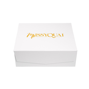 Thân Thiện Với Môi Lá Vàng Logo Đóng Dấu Cứng Nhắc Hộp Bìa Với Gấp Từ Thiết Kế Cho Món Quà Cưới Bao Bì - Product Image 5