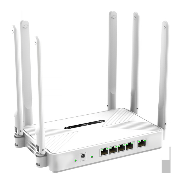 High-Speed Wall-Penetrating WiFi Dual Gigabit 1200M 2.4G 5G Dual-Band 5 Ports WiFi 6 Router for Home