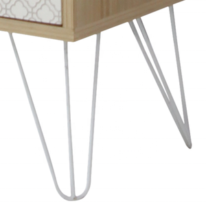 Wholesale New Design <strong>White</strong> Sturdy <strong>Bedside</strong> Stand Large Storage Space 2 Drawers Nightstands Acryl Nightstands for Bedroom - Product Image 3