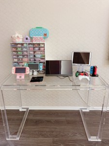 Thiết kế hiện đại trong suốt Acrylic bàn văn phòng nhà Máy Giá pha lê thanh sạch dài bàn kính bàn với khả năng hiển thị tuyệt vời - Product Image 4