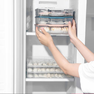 冰箱储物盒食品塑料冰柜可堆叠储藏箱，带盖，以保持水果蔬菜肉 - Product Image 5