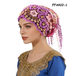 Colección 2026: Sombrero de Fiesta Africano con Cuentas para <span class=keywords><strong>Mujer</strong></span>, Auto Gele, Estilo Nigeria, para Eventos al Aire Libre, Negocios y Playa - Product Image 2