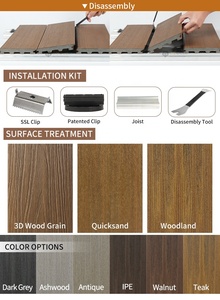 Sistema de cubierta de instalación y reemplazo rápido de tendencia 2025, cubierta WPC <span class=keywords><strong>para</strong></span> exteriores, cubierta <span class=keywords><strong>desmontable</strong></span> ZipDeck sin espacio, fácil instalación <span class=keywords><strong>desmontable</strong></span> - Product Image 2