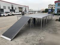 Plateforme de scène portable en alliage d'aluminium, pliable, cylindrique, mobile, pour événements, mariages, concerts, certifiée TUV, capacité de charge de 750 kg