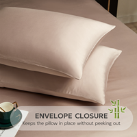 Parure de Draps Housse et Housse de Couette en Bambou 100% Biologique Certifié OEKO-TEX, Taille King Size, 300 Fils, Style Simple pour Usage Domestique