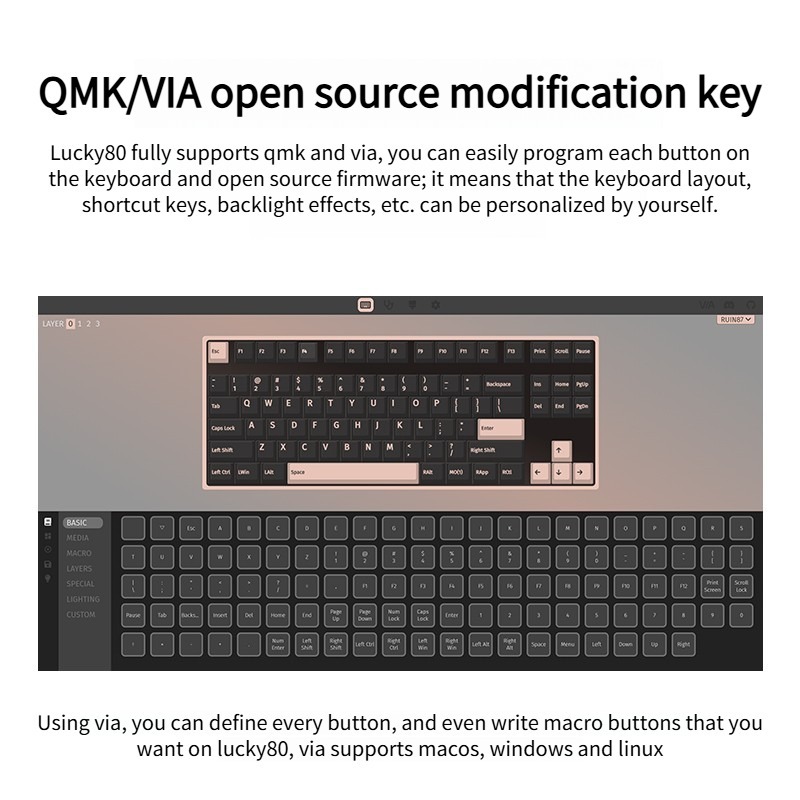 Weikav Lucky80 Mechanical Gaming Keyboard - Gasket Structure