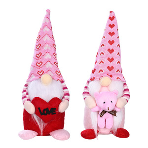 Poupée en peluche rose Rudolph Love pour la Saint-Valentin, 1 pièce, cadeau de vacances transfrontalier pour la nouvelle saison, fournitures pour enfants - Product Image 1
