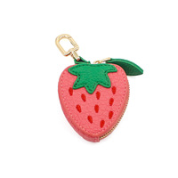 Gantungan Kunci Dompet Buah Populer, Gantungan Kunci Strawberry Apel Semangka Lucu, Liontin Tas, Tempat Koin, Hadiah