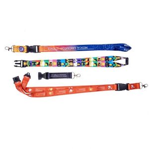 OEM/ODM Low MOQ Factory Cheap Price Free Sample Silk Screen Heat Transfer <b>Polyester</b> <b>Lanyard</b> Keychain - Product Image 6