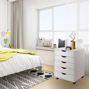Archivador de Madera Moderno <span class=keywords><strong>para</strong></span> Oficina en Casa YQ FOREVER, Color Blanco, con 5 Cajones - Product Image 4