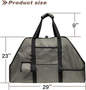 Sac de transport pour bûches en toile cirée, très résistant, avec poignée, pour bois de chauffage, échantillon gratuit - Product Image 3