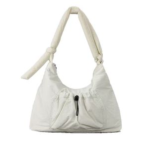 Large Capacity <b>Nylon</b> Unisex Single Wide <b>Shoulder</b> New Style Eco Friendly Custom Logo Pure Color Simple Crossbody <b>Bag</b> - Product Image 3