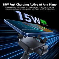 2025 Hot Eway 15W sans fil professionnel Flexible support de voiture Smart Induction Auto-Clamp facile à installer support de charge et supports