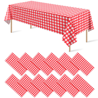 Housse de table et de banc en vinyle non tissé rayé, personnalisable, avec impression sur mesure, élastique, imperméable et dos en flanelle, pour vente en gros