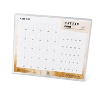 Présentoir pour Nail Art Effet Œil de Chat en Acrylique, Nuancier de 50 Couleurs Scintillantes pour Salon