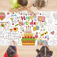 Poster/nappe géante personnalisable à colorier en papier offset pour anniversaire, avec taille sur mesure pour décorations de fête d'enfants