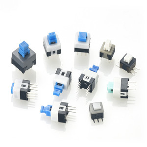 Interrupteur à bouton-poussoir tactile autobloquant 7x7mm DIP 3 broches 12V 0.05A 3 broches 12.4mm de hauteur Boîtier en <span class=keywords><strong>PC</strong></span> ignifuge Contact en cuivre - Product Image 3