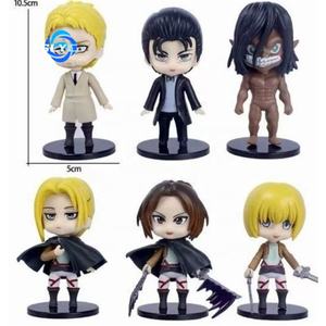 6 pièces/ensemble 10CM Shingeki No Kyojin Eren Hanji Ani Ackerman recueillir épée la dernière <span class=keywords><strong>saison</strong></span> Anime Figure Rivaille Ackerman <span class=keywords><strong>guerre</strong></span> - Product Image 3