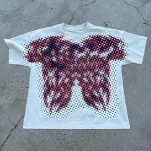 T-shirt Grafica da Uomo Personalizzata, Vestibilità Ampia e Oversize con Spalle Cadenti, Stampa DTG Pesante, 100% <span class=keywords><strong>Maglia</strong></span> a Manica Lunga - Product Image 2