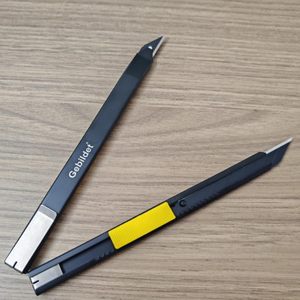 Cuchillo multiusos Gebildet, 5 piezas, acero inoxidable negro, cuchillas desprendibles, cortador bloqueable para uso con mano derecha e izquierda - Product Image 3