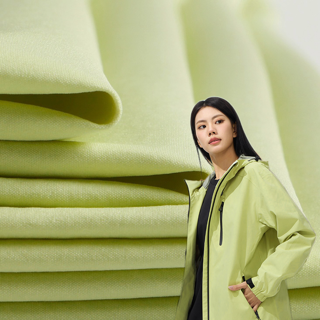 Premium Quality Nylon Spandex Hardshell Stretch Fabric Waterproof & Windproof for Girls' Functional Clothing