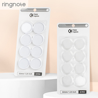 Disques en plastique RINGNOTE 32 mm (1,25 pouce) – Lot de 8 anneaux de reliure colorés et tendance pour carnet, journal, album en cuir à feuilles mobiles