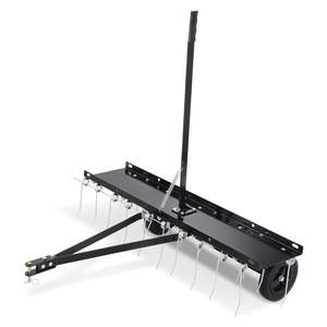 Separador de remolque para cortacésped ATV de 20 pulgadas y 40 pulgadas, 20 dientes de acero con resorte, mango de elevación de rastrillo de césped para jardín, granja, rastrillos de hierba, producto - Product Image 1