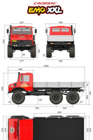 CROSSRC EMO XX XXL Grand Dinosaure Épée Dragon Dragon du Tonnerre 1/6 Modèle de Voiture RC 4x4 6x6 Camion de Rallye Tout-Terrain Brushless RTR