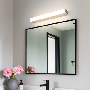 ไฟติดผนัง LED สแตนเลสสตีลทันสมัยสำหรับห้องน้ำ กระจกแต่งหน้า แสงวอร์มไวท์ 2700K ติดผนัง รับประกัน 3 ปี CRI 80 - Product Image 5