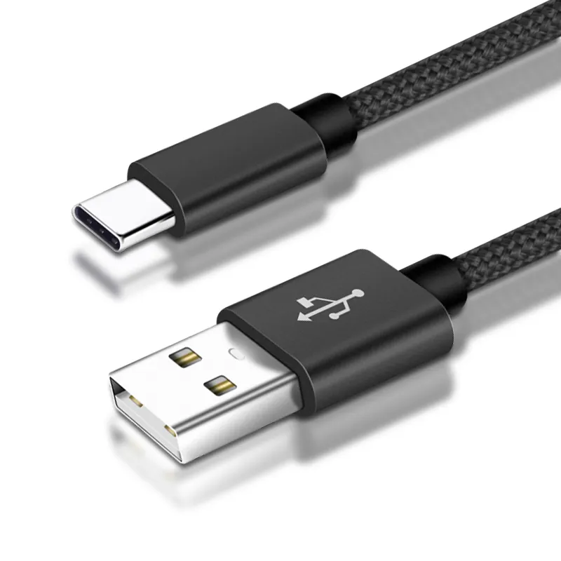 공장 공급 업체 멀티 컬러 3ft 6ft 1m 2m 나일론 편조 USB 유형 C 데이터 케이블 삼성 용 고속 충전 USB 케이블