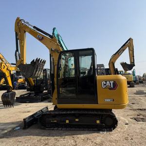 Mini-excavatrice d'occasion Cat306E de 6 tonnes, petite excavatrice sur chenilles avec moteur Cummins et composants essentiels (PLC, boîte de vitesses, pompe à engrenages) à vendre - Product Image 1