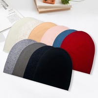 Gorros de Invierno Unisex 100% Lana, Gorros de Jacquard de Color Sólido, Gorras Casuales para Viajes y Actividades al Aire Libre para Adultos