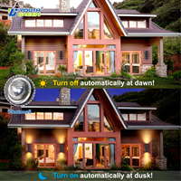 Applique murale LED noire mate, éclairage extérieur 5 CCT sélectionnables, luminaire extérieur pour maison