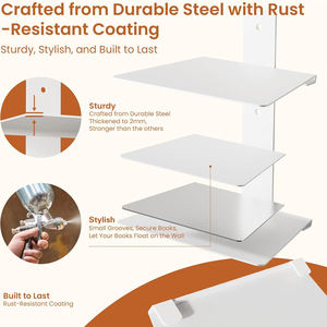 Présentoir à livres flottant mural de maison <span class=keywords><strong>Support</strong></span> de rangement <span class=keywords><strong>invisible</strong></span> pour étagère en métal - Product Image 6